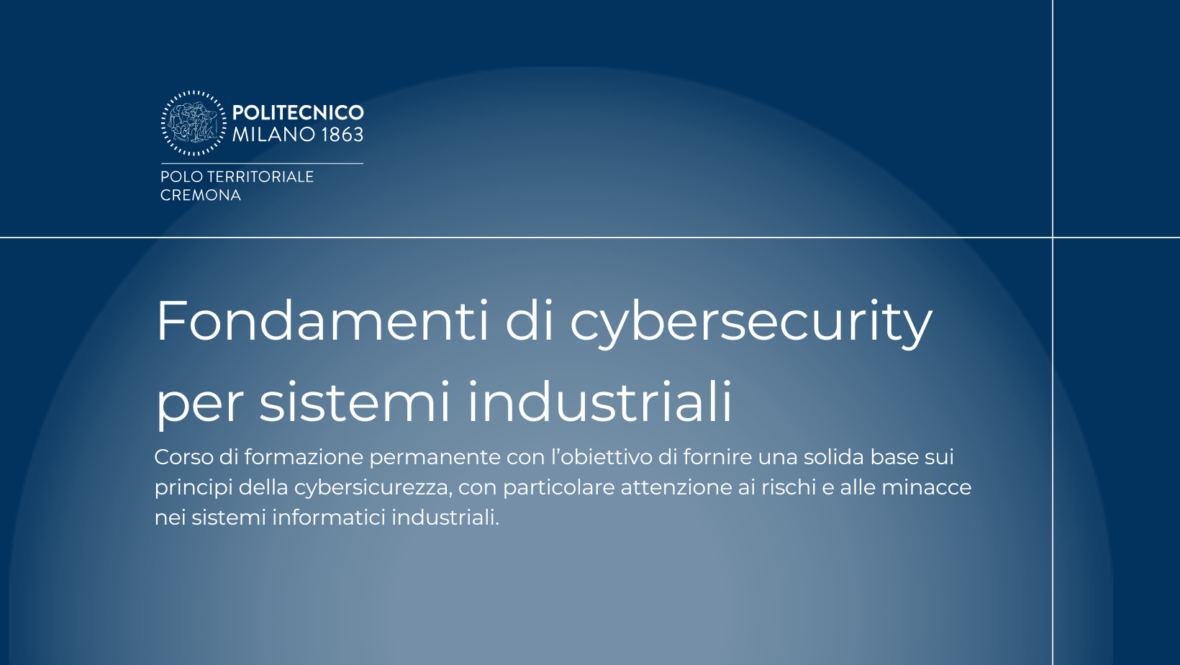 Fondamenti di cybersecurity per sistemi industriali