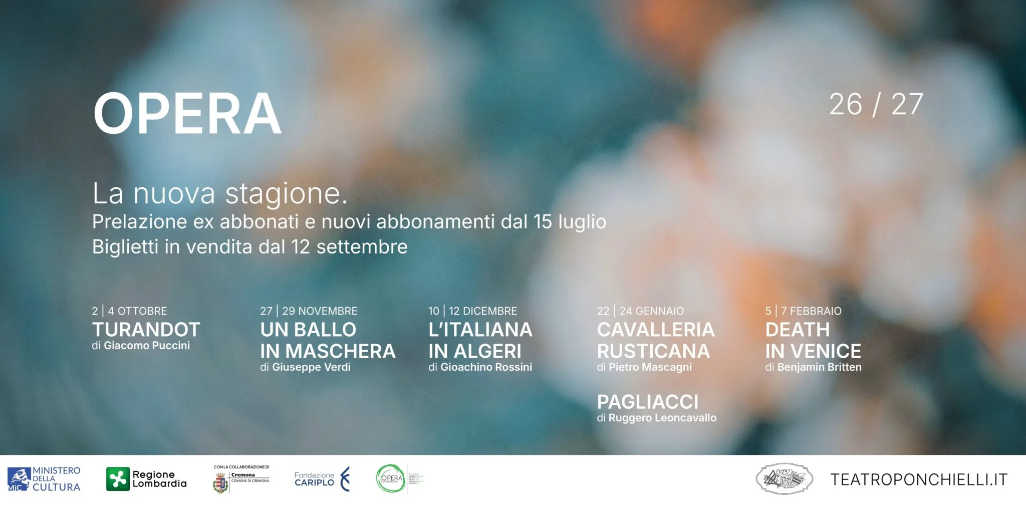 Opera. Stagione 2026/27